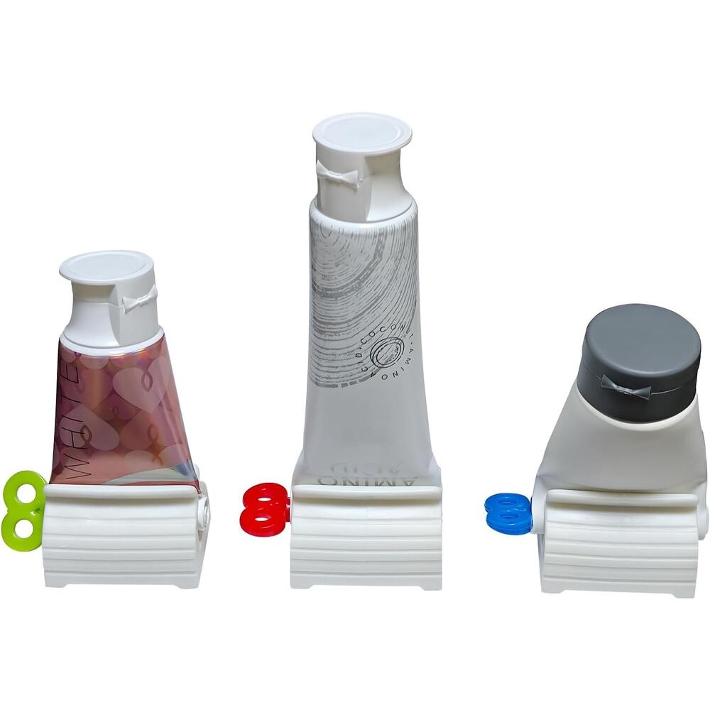 Tube Squeezer Toothpaste Rollers Clip Holder Winder 3 Pack
